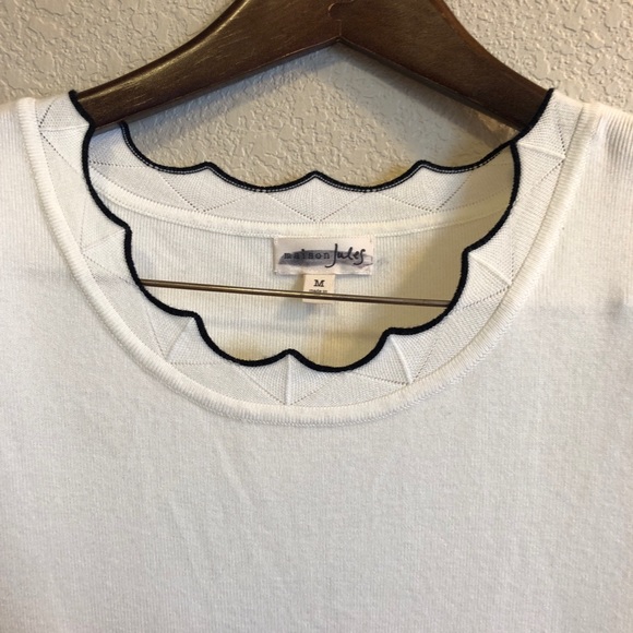 Maison Jules || NWT Scalloped Fit Flare Dress - Picture 7 of 7